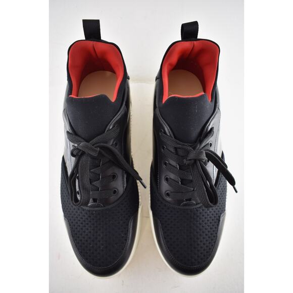 Christian Louboutin Mens Aurelien Flat Black White Neomesh Low Top Sneaker 44 11 - Picture 8 of 12